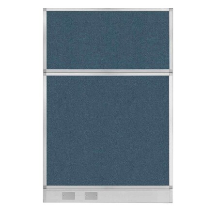Versare Hush Panel Configurable Cubicle Partition 4' x 6' Caribbean Fabric W/ Cable Channel 1812545